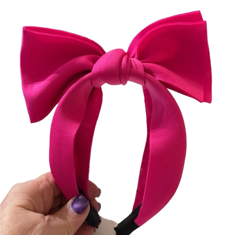 Hot Pink Oversized Bow Headband